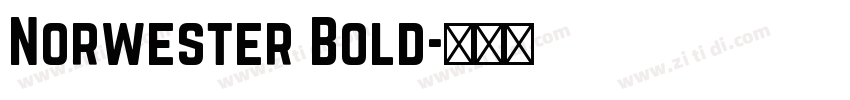 Norwester Bold字体转换